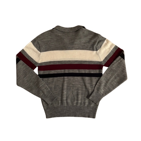 Par Four Vintage 80’s Gray Striped Sweater - Picture 5 of 5
